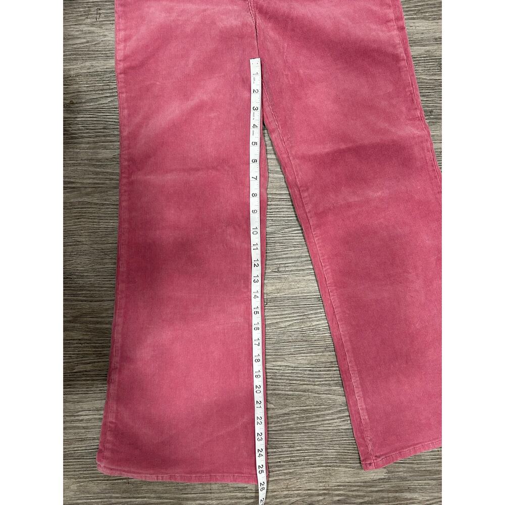 Rollas Womens Size 29 Pink Corduroy Eastcoast Crop Flare High Rise Pants Trouser - Picture 6 of 8